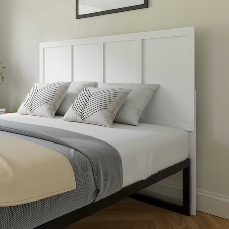 Flash Furniture Queen White Wooden 4 Panel Adjustable Headboard MG-9708QHB-Q-WHT-GG